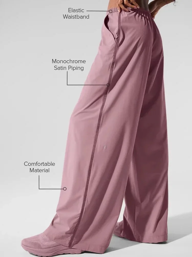 

Women's Loose Casual Breathable Pants Summer 2025 Quick Drying Straight Leg Fitness Yoga Running Fashion AL Pants