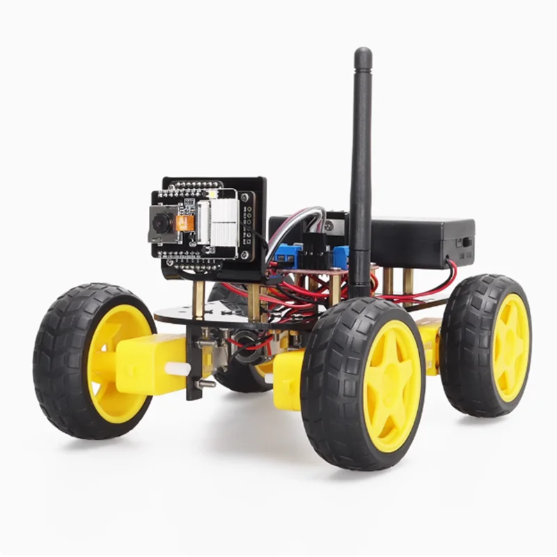 Nova atualização! Kit robô de carro inteligente ESP32 CAM Kit de carro pequeno fácil de montar com câmera