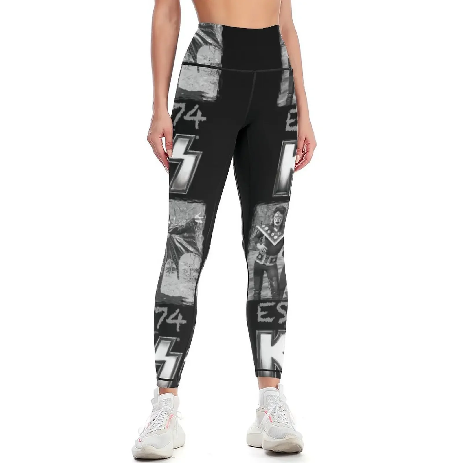 

Kiss vintage est.1974 Leggings for physical Tight fitting woman Sweatpants sports for Womens Leggings