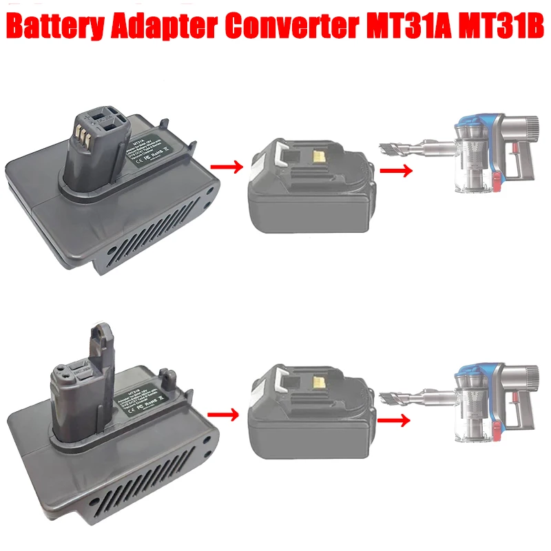 

Совместим с аккумуляторами Makita 18 В для ручного пылесоса Dyson Type A Type B серии MT31A MT31B Адаптер для аккумулятора
