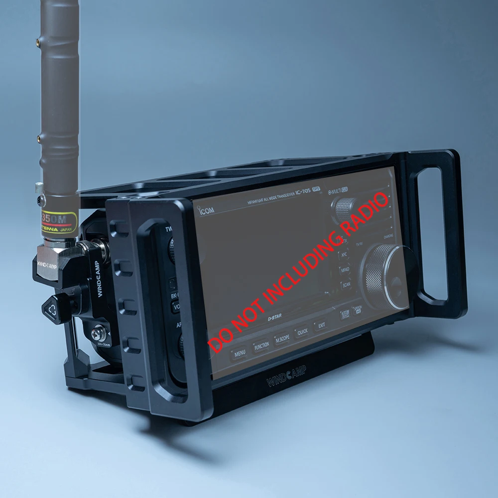 WINDCAMP RC-2 CNC Aluminum Alloy Antenna Bracket and Case Carry Cage for 705 IC-705 Ham Radio Shortwave For  ARK-705 Shield