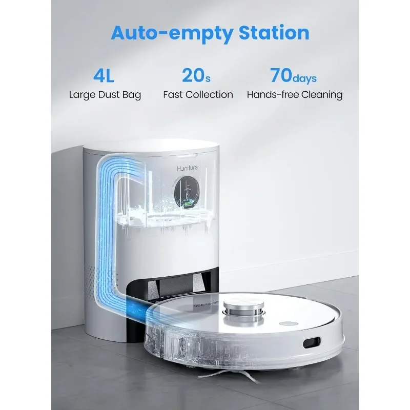 Robot Vacuum and Mop Combo,Q6 Pro Robot Vacuum Cleaner with Self-Emptying
