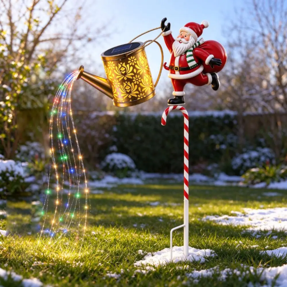 Solar Powered Christmas Solar Light Weather Resistant Waterproof Santa Claus Light Decorative Design LED Light