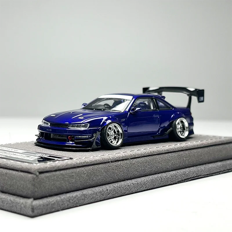 

Коллекционная модель автомобиля Mortal Model 1:64 Scale S14 GT-SPEC V1, сине-черная, из сплава, для взрослых, сувенир, декоративная статическая модель для демонстрации