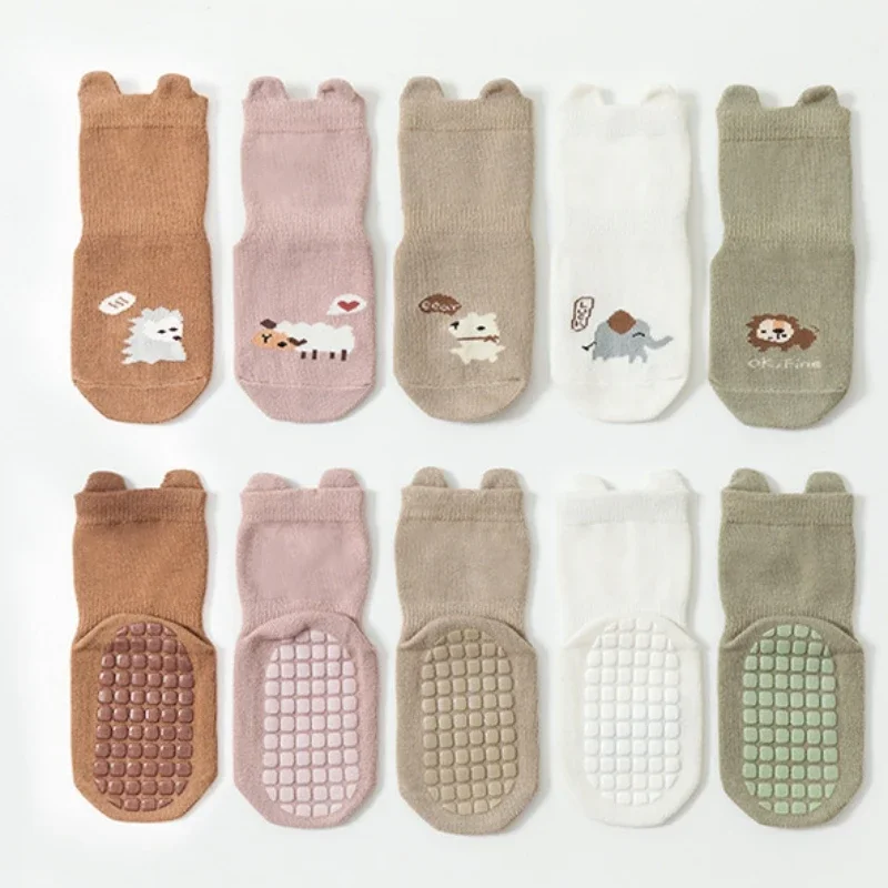 Baby Anti Slip Floor Socks Spring Autumn Cotton Kids Socks Cute Girls Cartoon Boys Infant Socks Children\'s Clothes Accessories