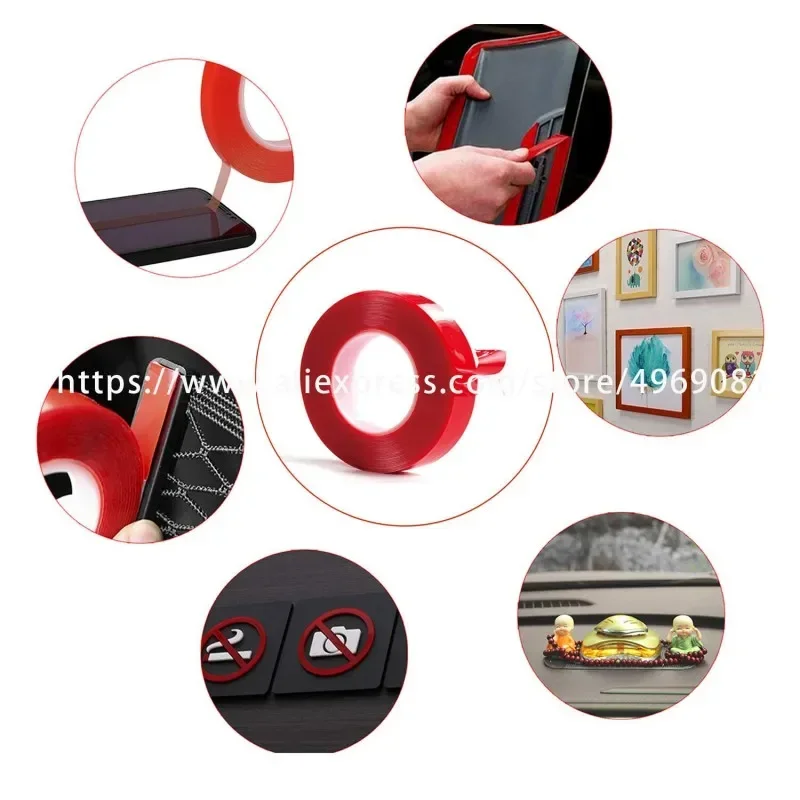 6/8/10/12/15/20/25/30mmDouble Sided Tape Nano Tape 3Meter Width Transparent Tape Washable Adhesive Nano Traceless Sticker Glue image 6