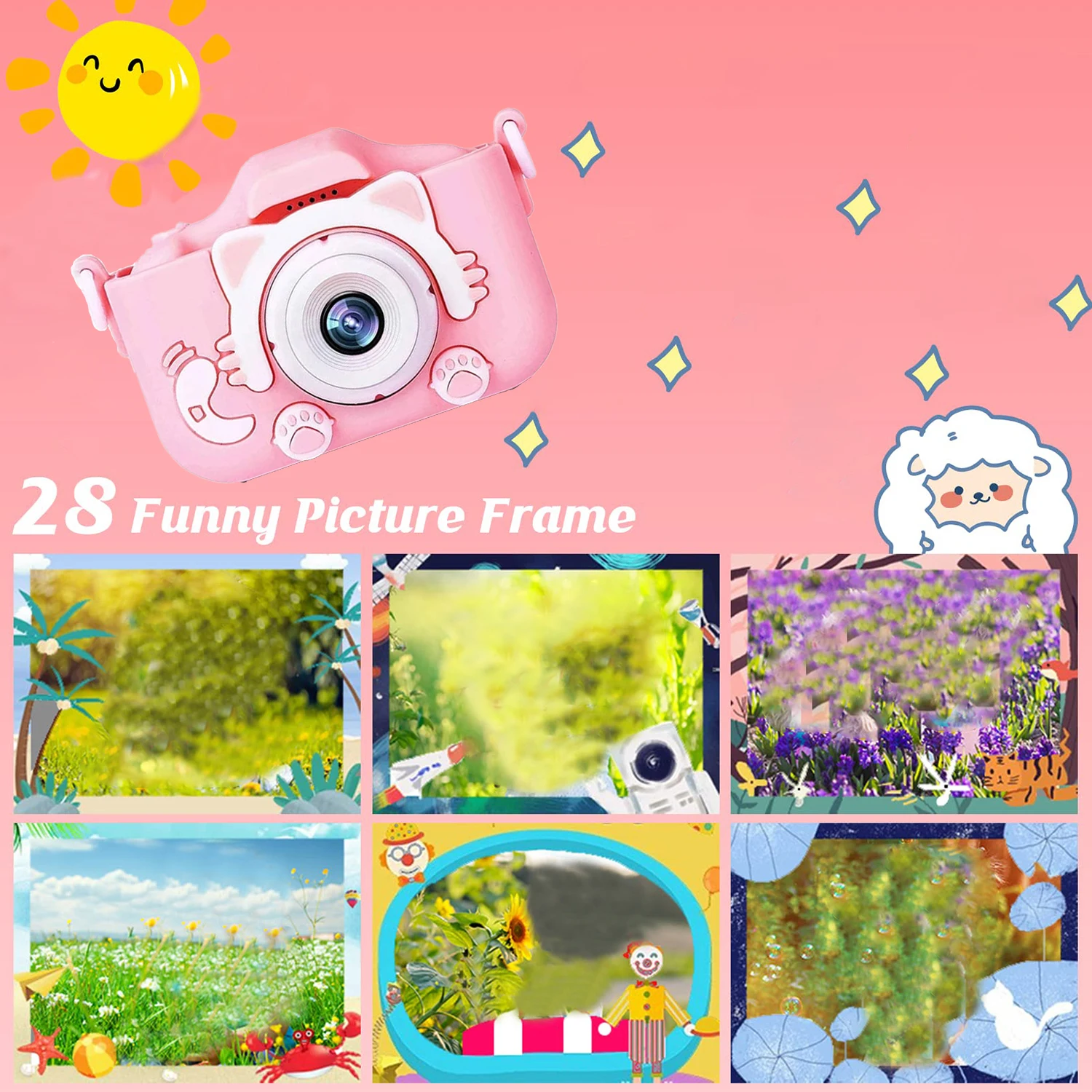 Kids Camera X2 Upgrade 1080P Mini HD Digital Camcorder Outdoor Toys Photo Hobby Christmas Birthday Gift with Silicone Case