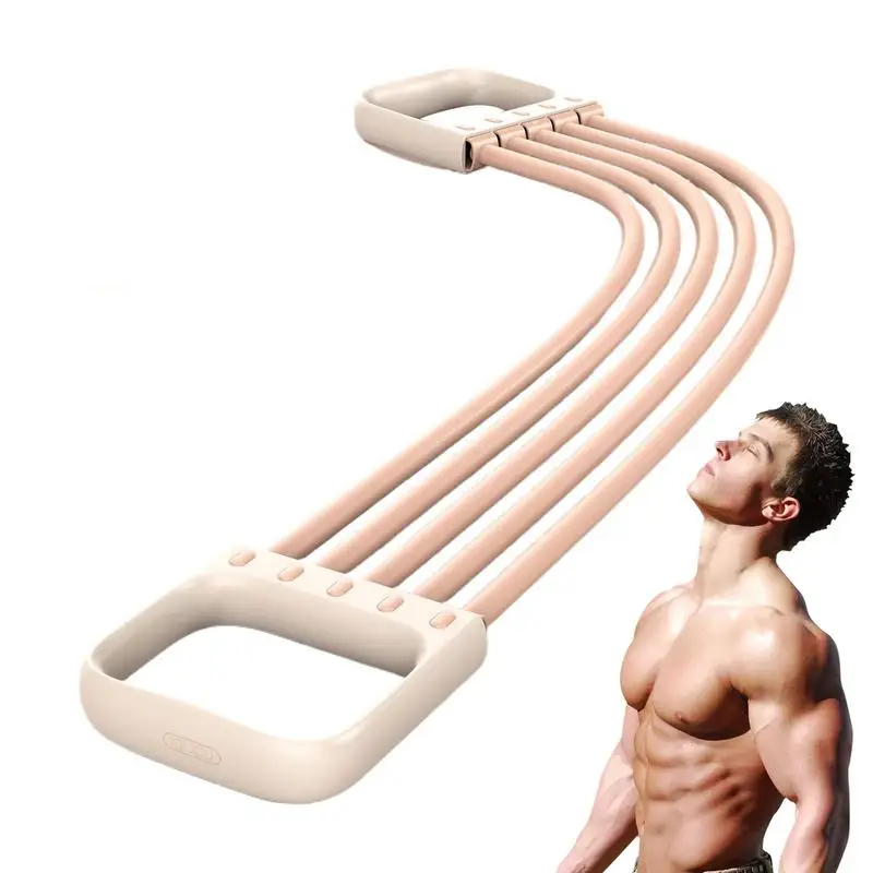 1pcs Chest Expander with 5 Removable Resistance Bands for Pilates Push Ups Grip Arm Chest Back Muscle Training Strengthen