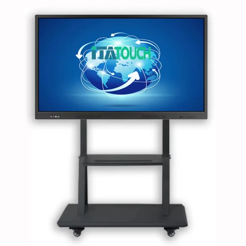 2026 Good Price Free Mobile TV Interactive Display Cart Standing Television Bracket Height Adjustable TVs  Stand