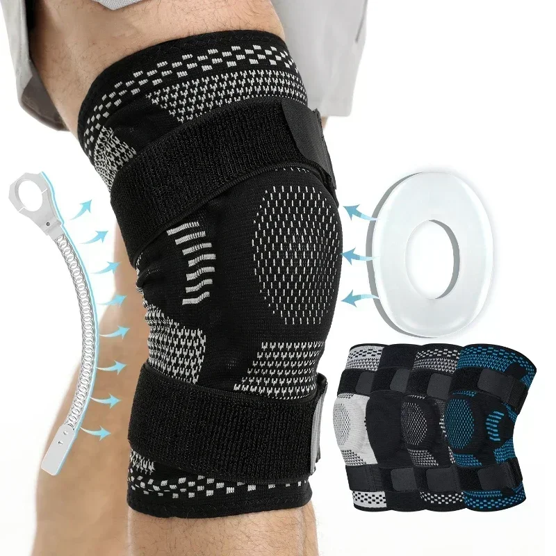 

Knee Brace Support Compression Sleeve with Side Stabilizers and Patella Gel for Knee Pain Meniscus Tear ACL MCL Injury Recovery