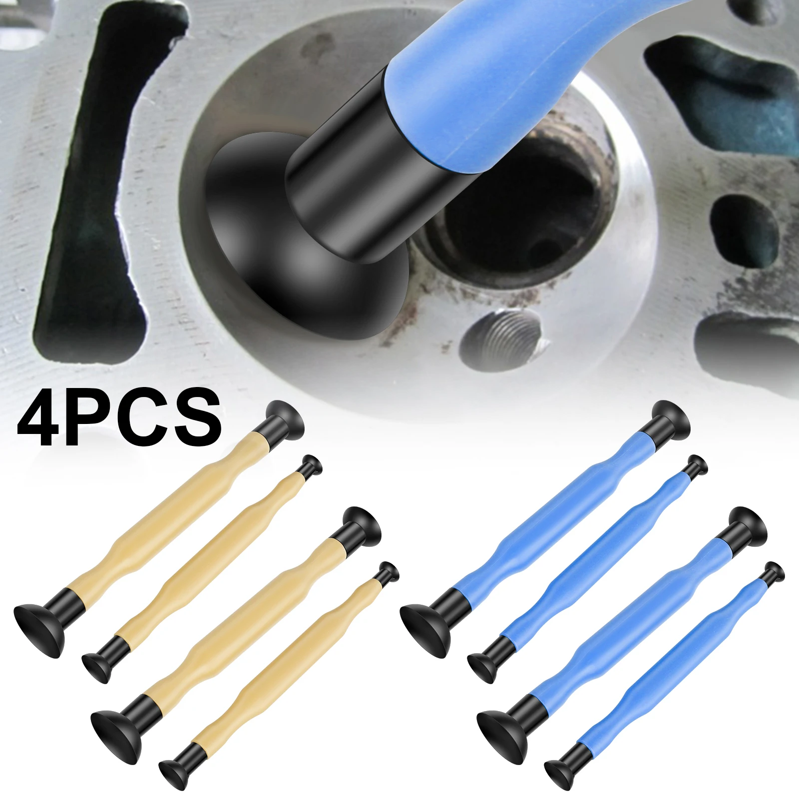 

4 шт., набор для притирки клапанов, резиновый клапан, шлифовальная палочка, комплект для притирки клапанов, клапан двигателя, авто, инструмент для мотоцикла