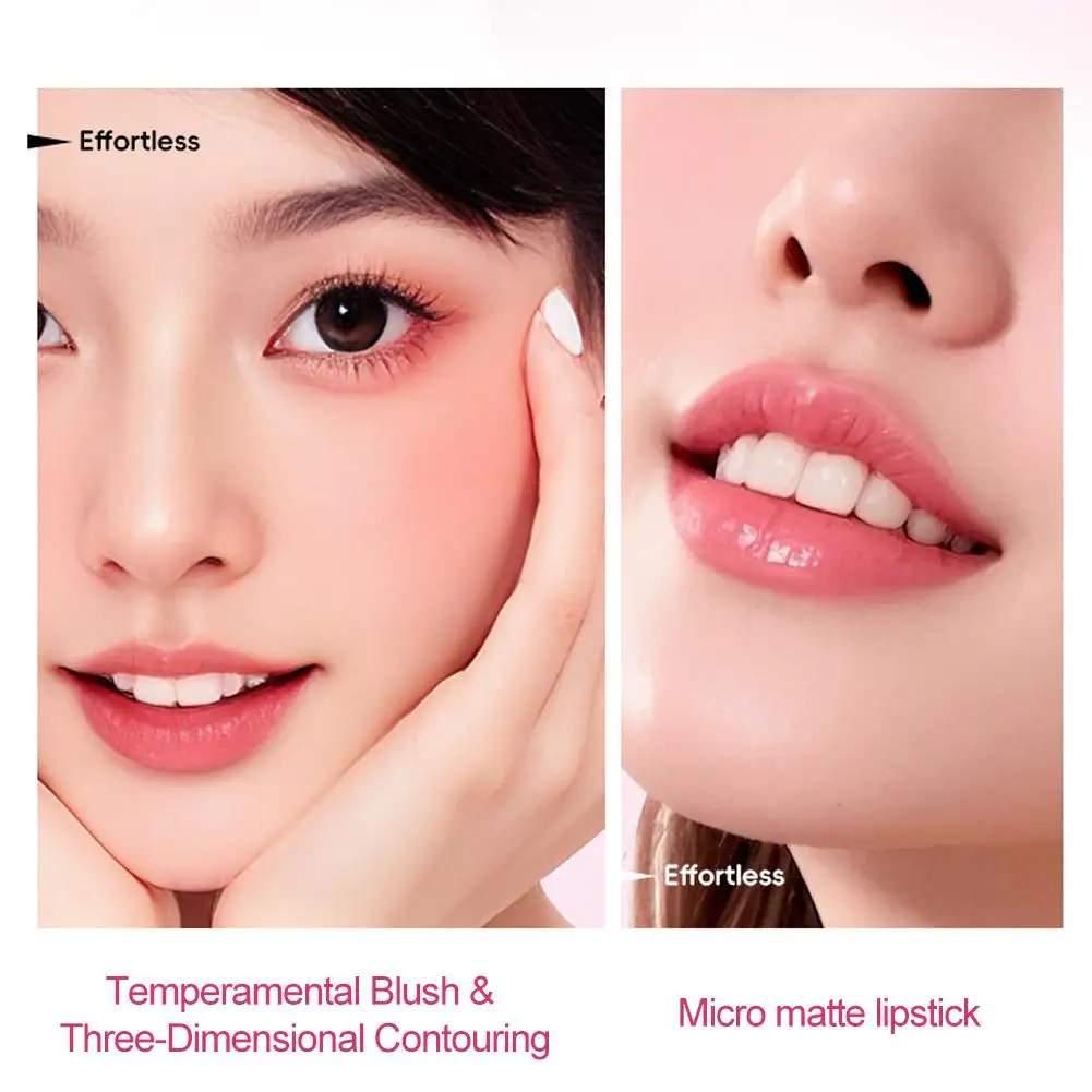 Blusher Cream Shape Matte Natural Brightening Multi-purpose Powder Blusher Eye Shadow Lip Gloss Portable Cosmetics Make Up