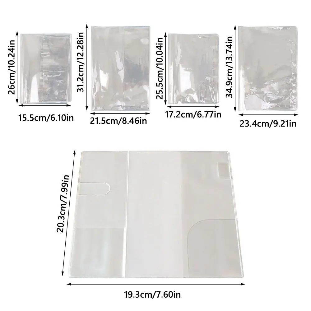 Durable A5/A6 Notebook Protective Sleeve PVC Waterproof Scrapbooking Cover Transparent Binder Protective Cover Diary view 6