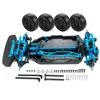 AXSPEED 섀시 프레임 바디 쉘 조립 세트, 금속 및 플라스틱/탄소 섬유, Tamiya TT02 1/10 RC 모델 자동차 업그레이드 부품 5
