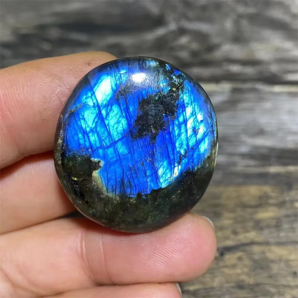 Pierre de palmier en labradorite bleue naturelle Crystal Flash, pierres précieuses polies, rayées, minéraux de Reiki, guérison, décoration intérieure, quartz