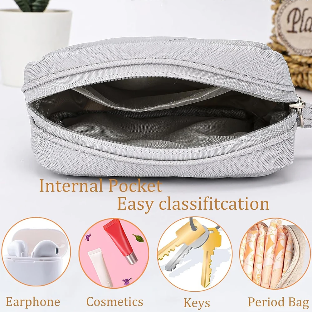 Mini Sanitary Storage Bag Cushion Clip Wallet Bag Towel Napkin Credit Card Coin Clip Student Portable Sanitary Cotton Storage