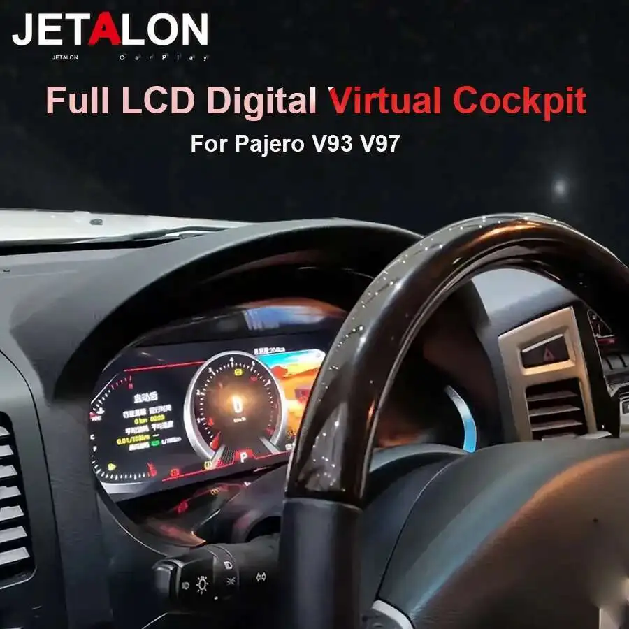For Mitsubishi Pajero V93 V97 2006-2019 LCD Digital Cluster Linux Car Instrument Panel Virtual CockPit Speed Meter Dashboard