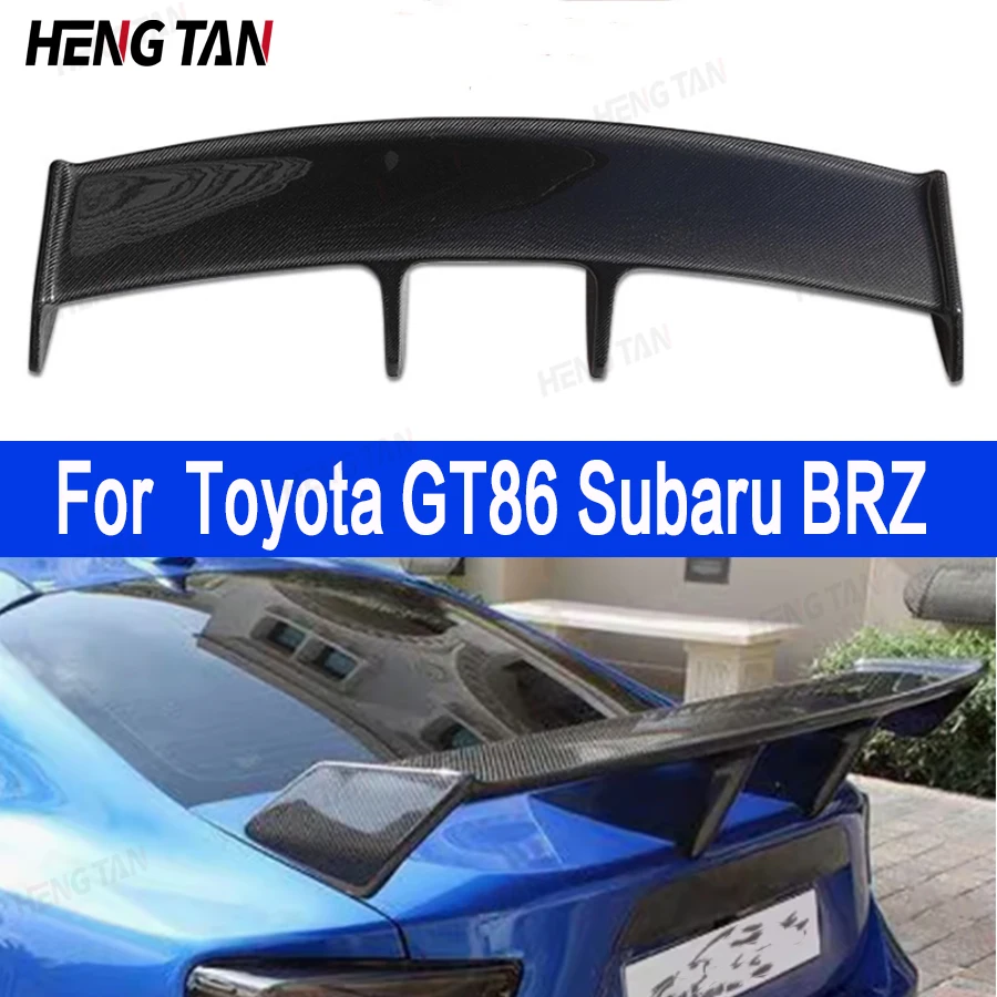 For Toyota Subaru BRZ GT86 ZELE Style Carbon Fiber Tail fins Rear Trunk Spoiler Guide Wing Rear Wing Car Trunk Diverter