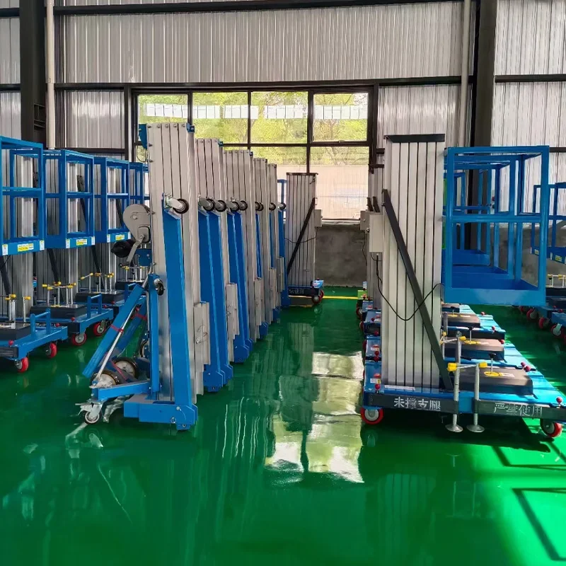 Macchina di sollevamento della Cina della piattaforma di sollevamento del lavoro aereo della lega di alluminio dell'ascensore singolo dell'uomo di fabbrica della Cina 150kg per l'edilizia
