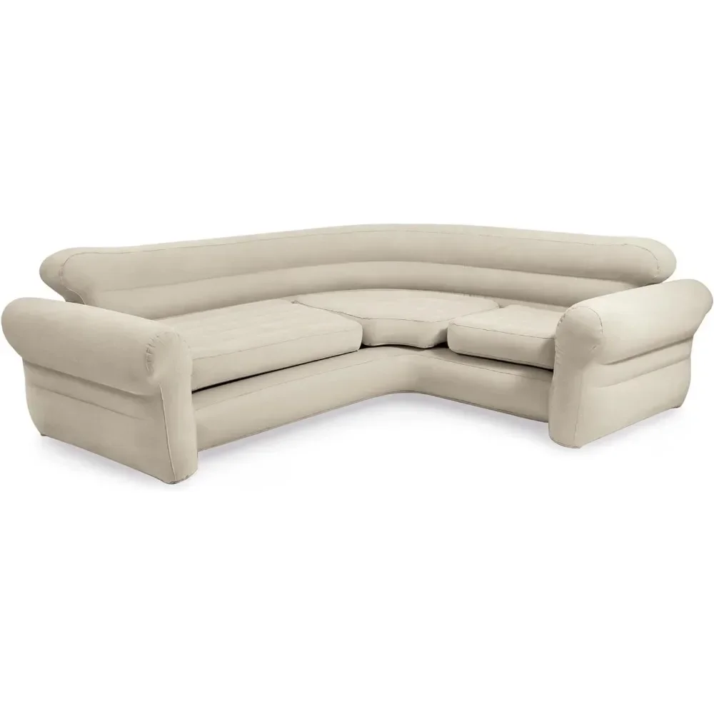 Living room sofa inflatable corner sofa L shape – indoor use – tan