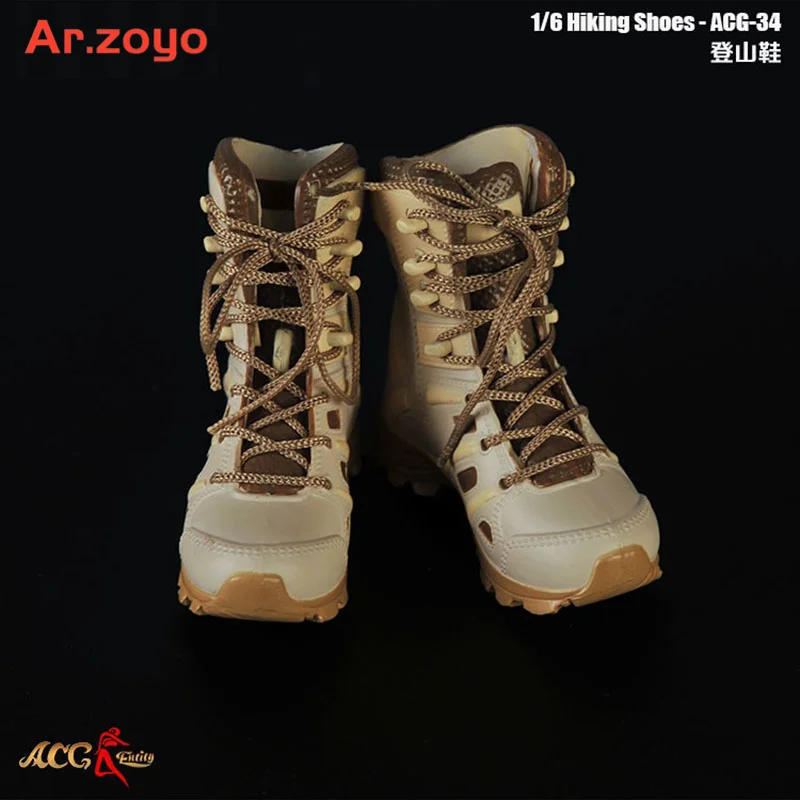 ACG-34 1/6 Scale Male Hiking Shoes Battle Boots Soldier Hollow Shoes Model Fit 12'' Action Figure Body Dolls