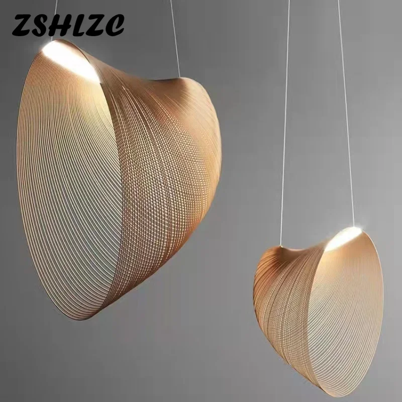 Wood LED Chandelier Indoor Lighting Dinging Room Resturant Cafe Bedroom Decor Chandeliers Pendant Light Suspension Light Fixture