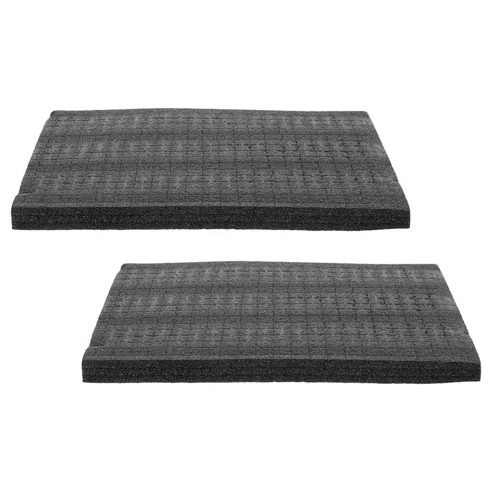 2pcs Tool Box Liners Black Pearl Cotton Foam Inserts Lattice Design Packing Supplies Versatile DIY Storage
