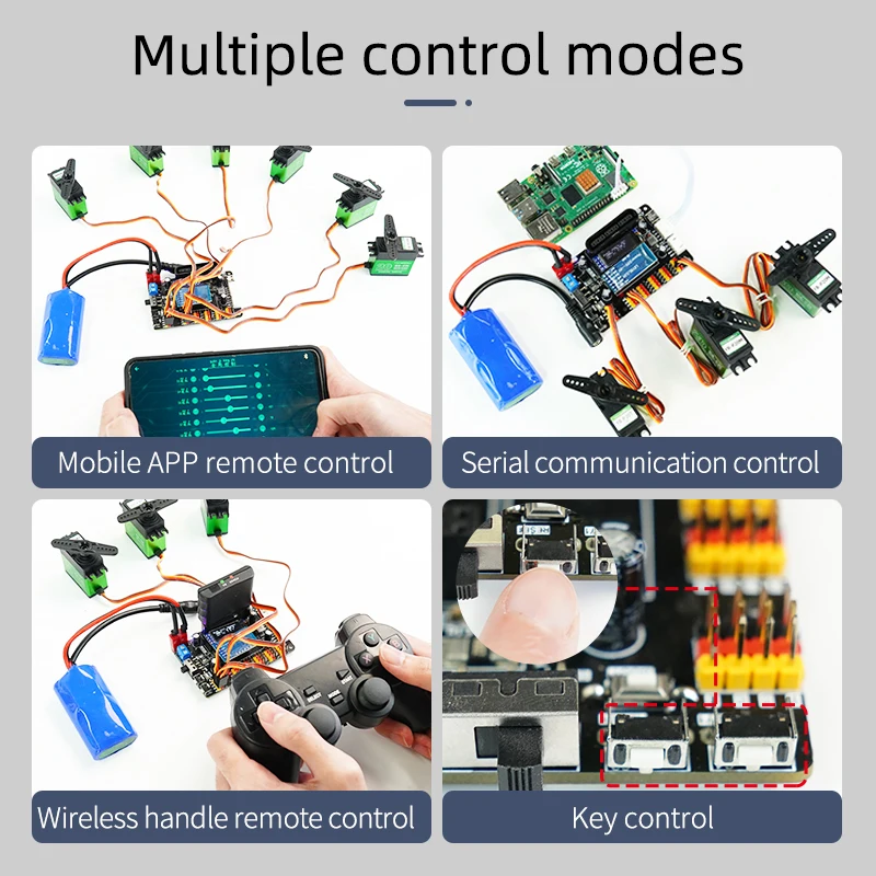 24-channel PWM Servo Debugging Board Motor Controller Module Tool with STM32F103RCT6 Chip for DIY Electronic RobotArm RC Car Kit