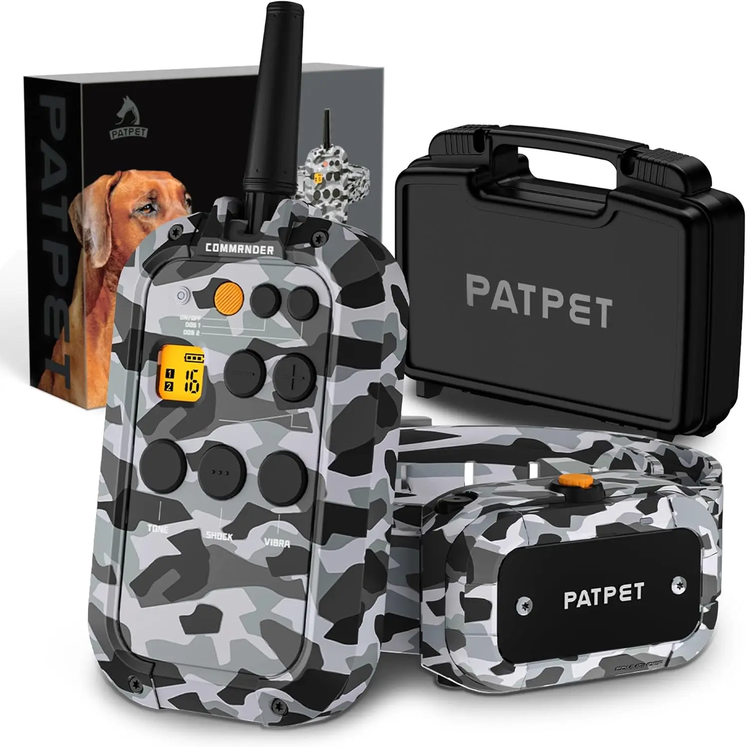 

Dog Shock Collar with Remote 3/4 Mile Range Dog Training Collar Include Rechargeable Waterproof E Collar, Outdoor Training