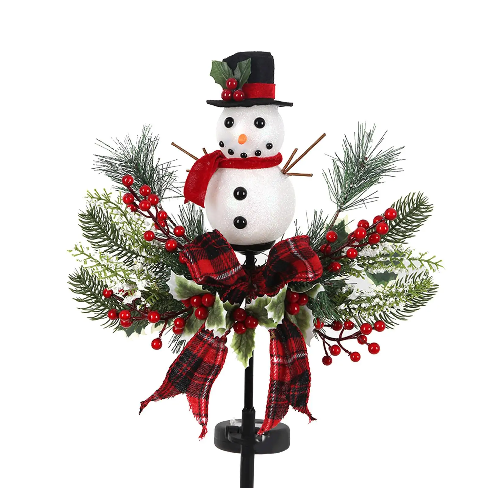 Unique Solar Snowman LED Lamp Ornament Decoration Snowman Decoraitive for Garden Pathway