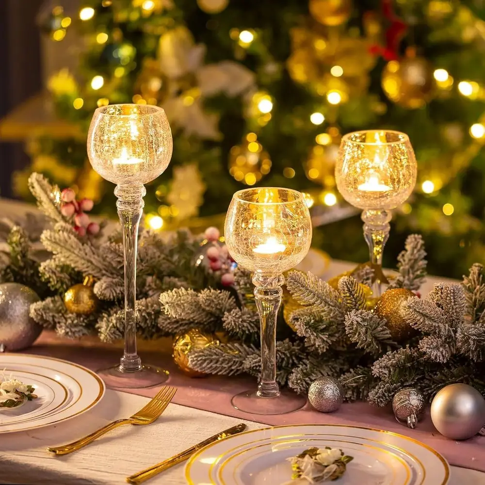 

Стеклянные подсвечники для чайных свечей: Прозрачные подсвечники-вотивы высотой 9/10/12 дюймов, длинные подсвечники для плавающих свечей или центральные элементы для рождественского обеденного стола