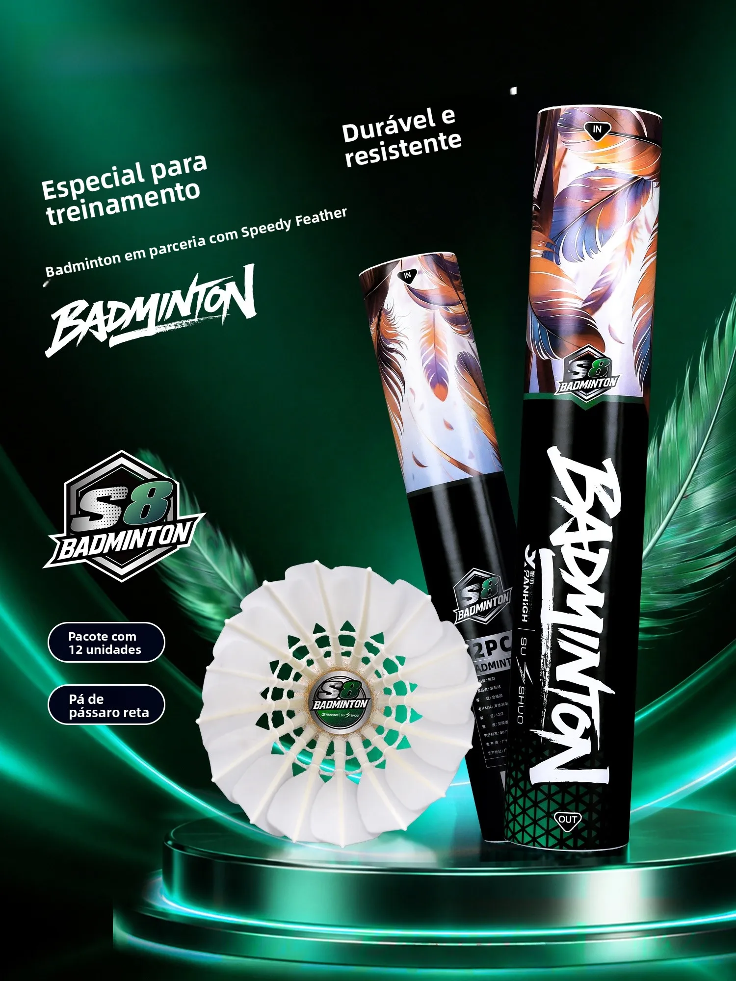 crab-feather-x-speed-s8-professional-training-badminton-shuttlecock-stabilized-flight-durable-for-club-matches-and-training