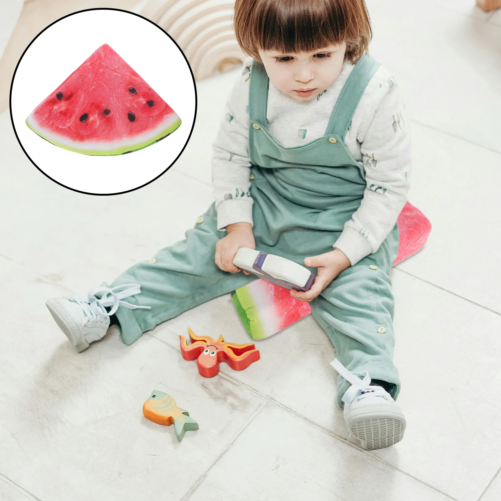 

Simulated Fruit Pillow Cushion Baby Photoshoot Props Print Couch Soft Shaped Cushions Decorative