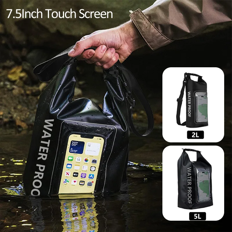 

2L 5L Dry Bag Touch Screen Waterproof Bags for Trekking Drifting Rafting Surfing Kayak Bag Outdoor Sports Bag Swimming Equipment