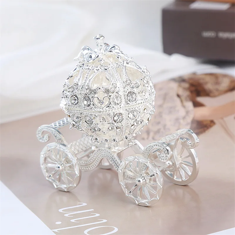 European silver white pumpkin cart home decoration creative decoration