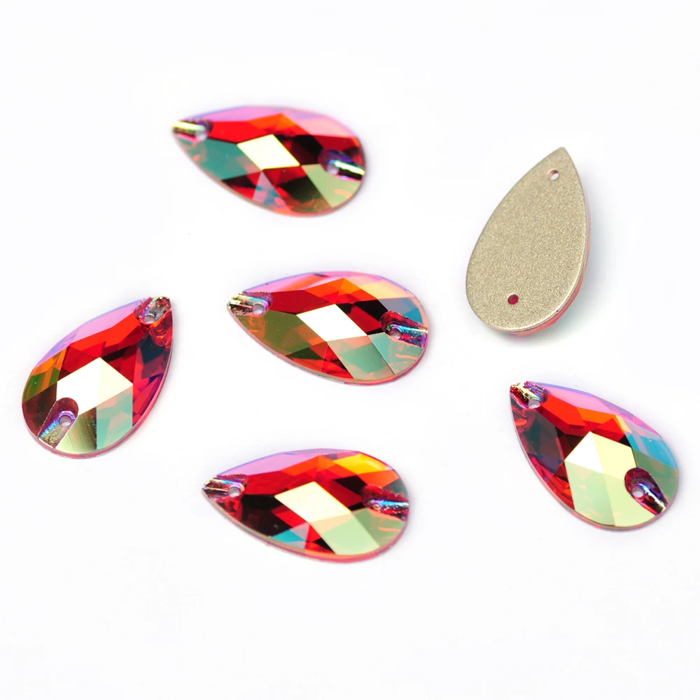 PUBRILEX Großhandel Bunte AB-Strasssteine zum Aufnähen, Glas-Flachsteine zum Nähen für Kleidung, Taschen und Accessoires – Detail 11