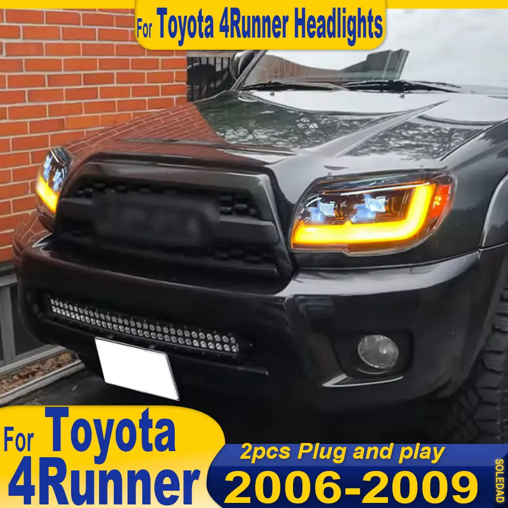 

Фары для Toyota 4Runner 2006-2009 годов выпуска, новый стиль, полностью светодиодные, с проекционными линзами, аксессуары для модернизации.