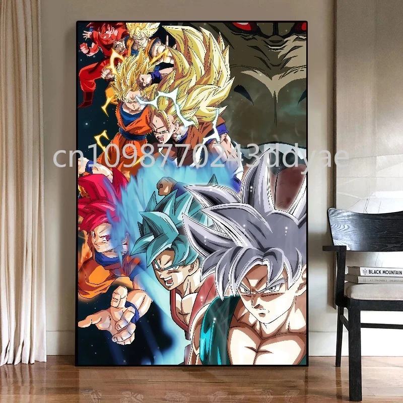 アニメドラゴンボールポスター超クール悟空ベジータ画像印刷キャンバス絵画家の壁アート装飾絵画ギフト