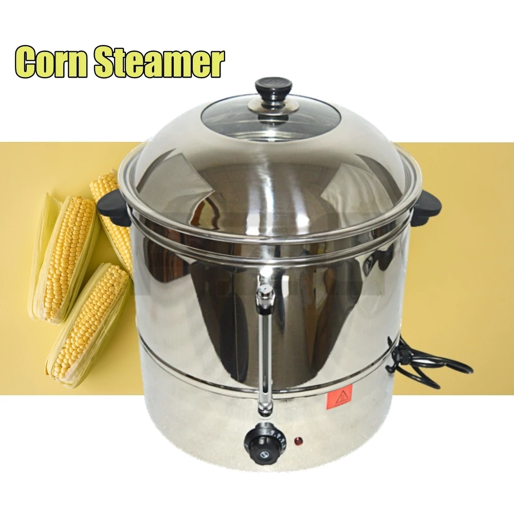 48L Commercial Electric Multi Purpose Food Steamer Sweet Corn Steamer Vegetable Steamer Save Energy Hotel Kitchen