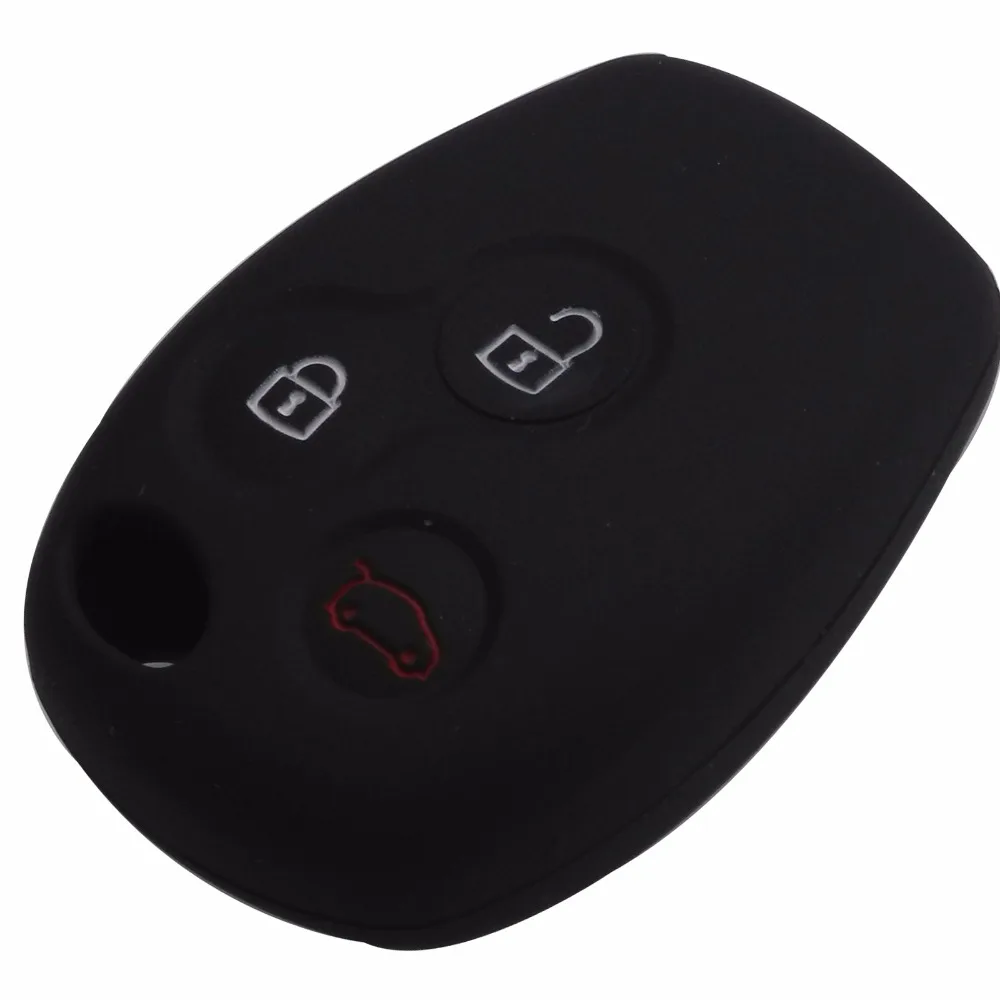 jingyuqin 3 Buttons Rubber Silicone Key Cover Fob Remote Case Shell For Renault Clio Kangoo Megane Master