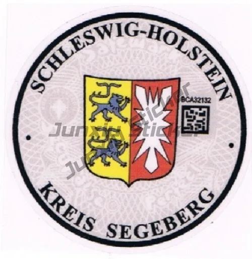

STICKER BADGE SCHLESWIG-HOLSTEIN KREIS SEGEBERG - NUMBER PLATE SEAL