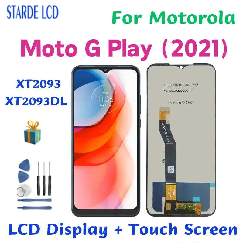 

6.5" For Motorola Moto G Play (2021) LCD Display Touch Screen Digiziter Assembly For Moto G Play 2021 XT2093 XT2093DL LCD