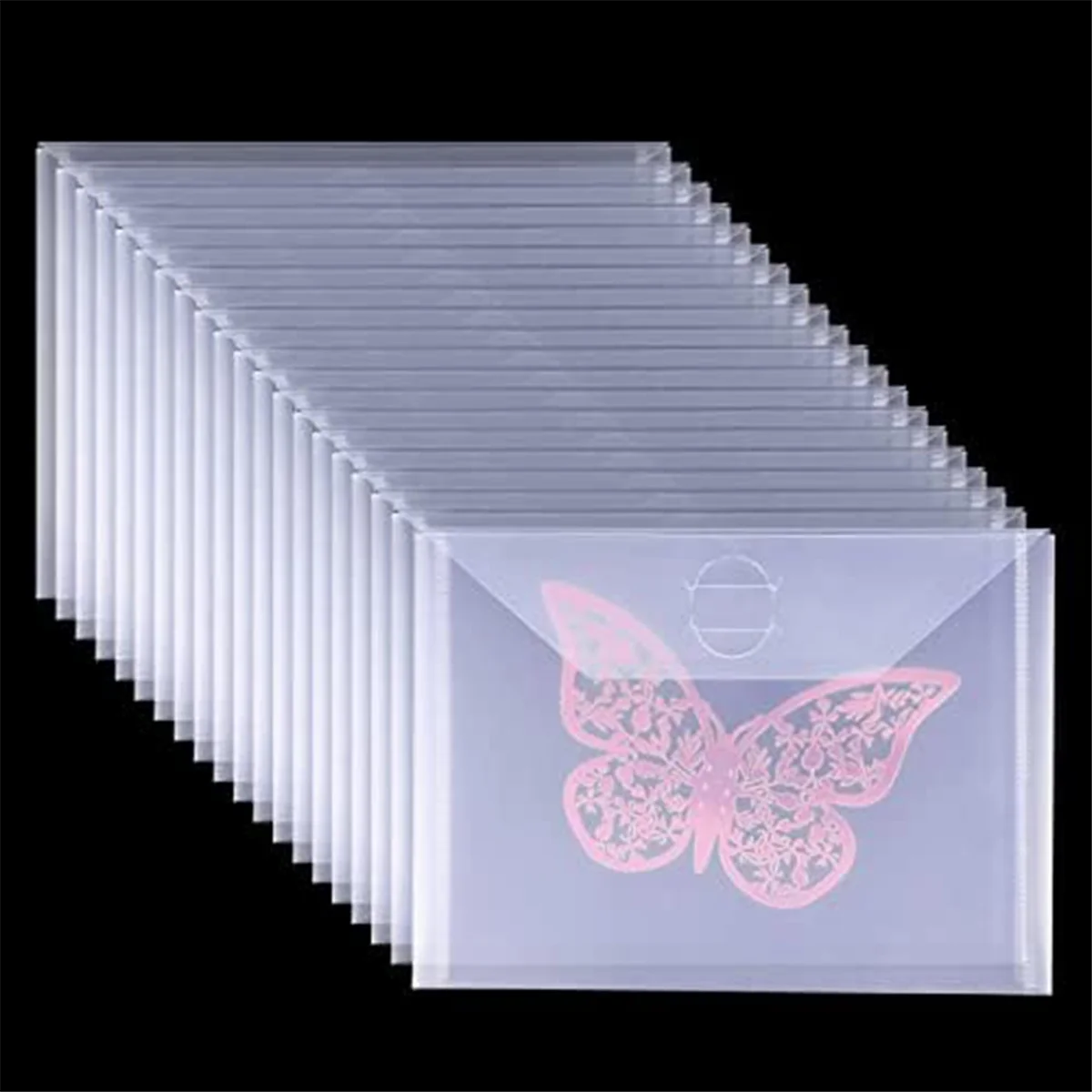 20Pcs Clear Stamp and Die Storage Bag, 5 x 7 Inch Stencil Storage for DieCuts Stencil Album Stamp Scrapbooking