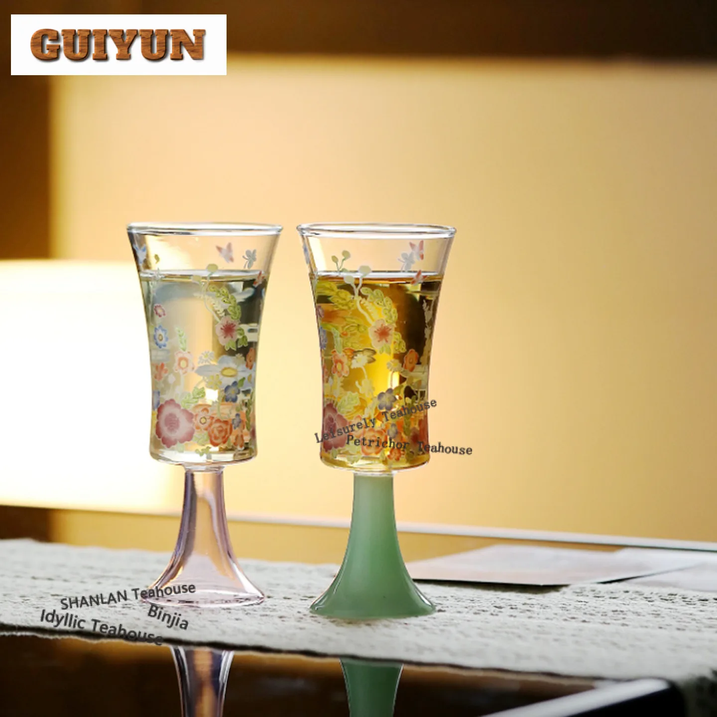 

Стеклянная чашка для чая с высокой ножкой, 120 мл, элегантная чайная чаша, образец чая, чашка для дегустации чая, чашка для медитации, чашки Chazhan Master, коллекция чайных предметов