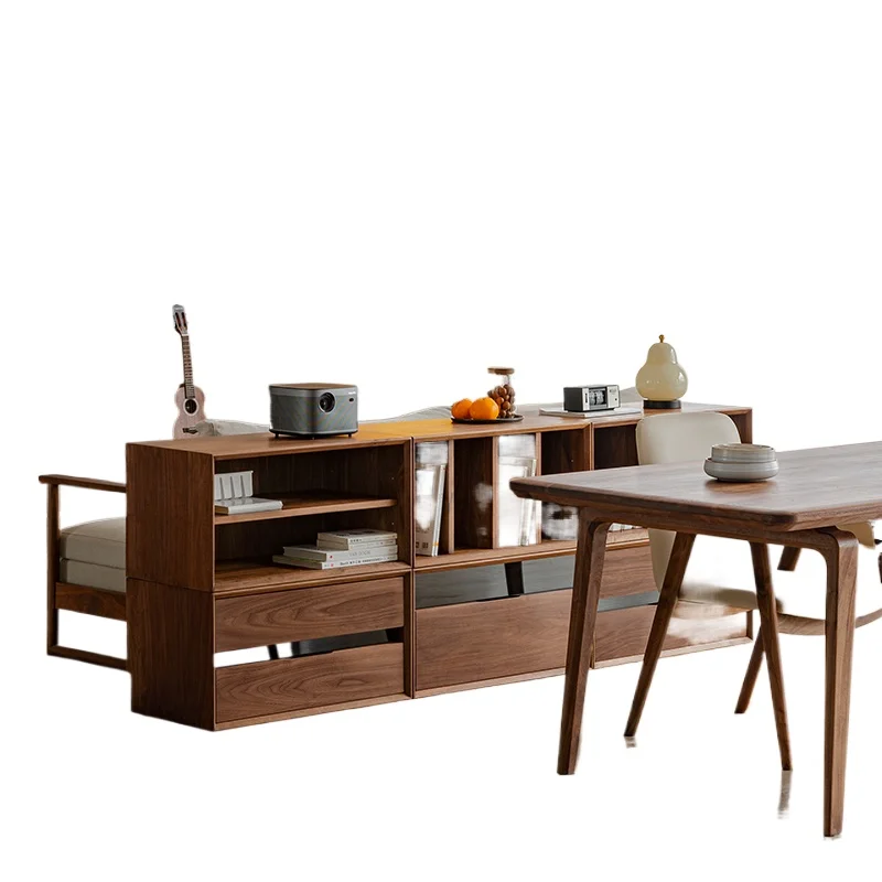 

Combination cabinet solid wood, multi-function TV cabinet, living room display cabinet