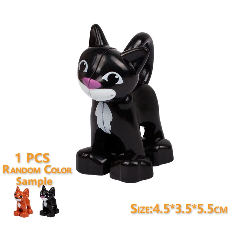 1 قطعة بناء كتلة كبيرة الكلاسيكية الحيوان الجنة الحيوانات الأليفة الحياة البرية أرنب الأسد الدب متوافق دوبلو الطوب مجموعة الملحق الأطفال #2