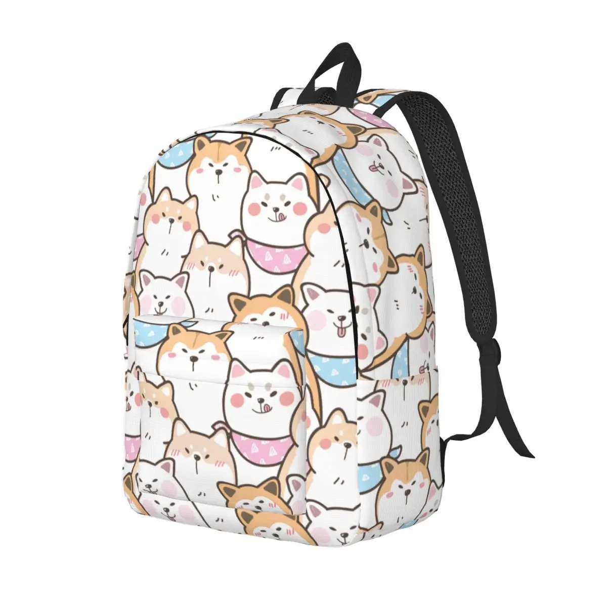Cartoon Shiba Inu Akita Dog Backpack Middle High College School Student Gift for Animal Dog Lover Bookbag Teens Daypack Hiking