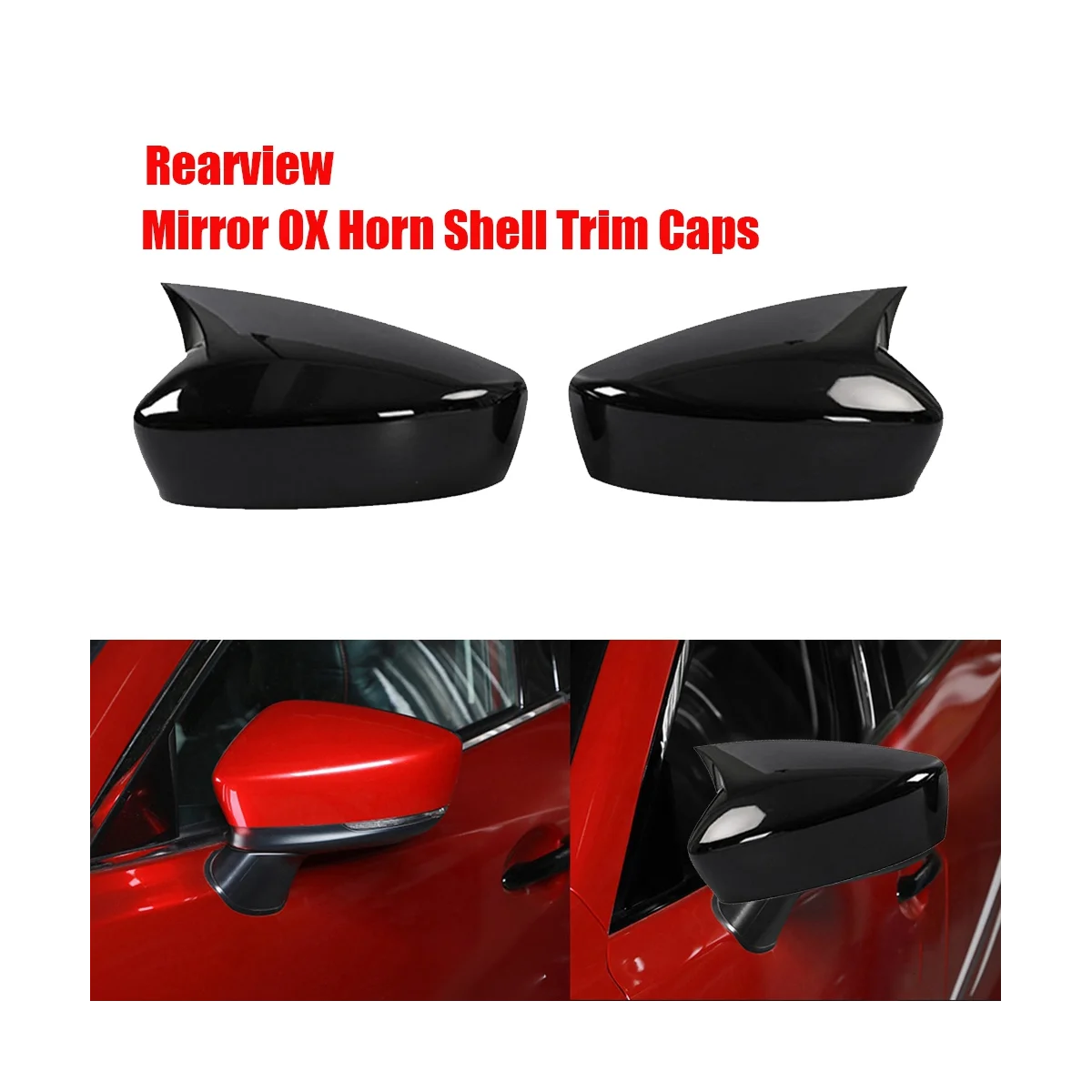 Side Wing Rearview Mirror Caps for Mazda 6 Atenza 20-23 Carbon Fiber