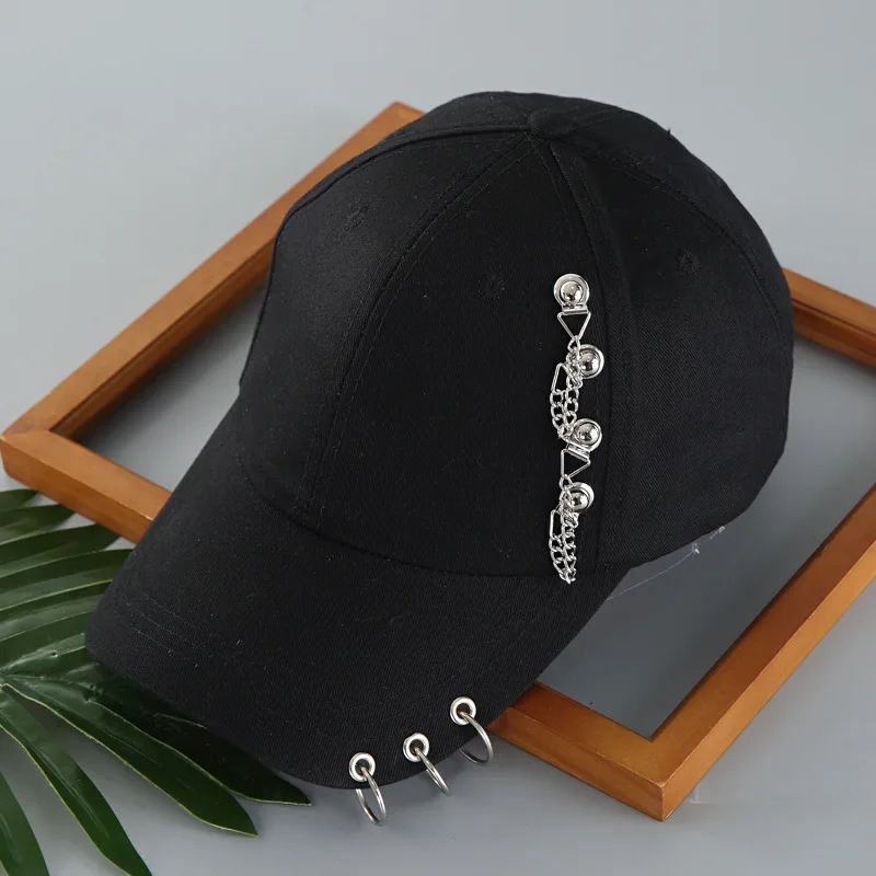 Children cute dad hat Metal ring hip hop snapback hats for boy Girls kids Cotton baseball cap