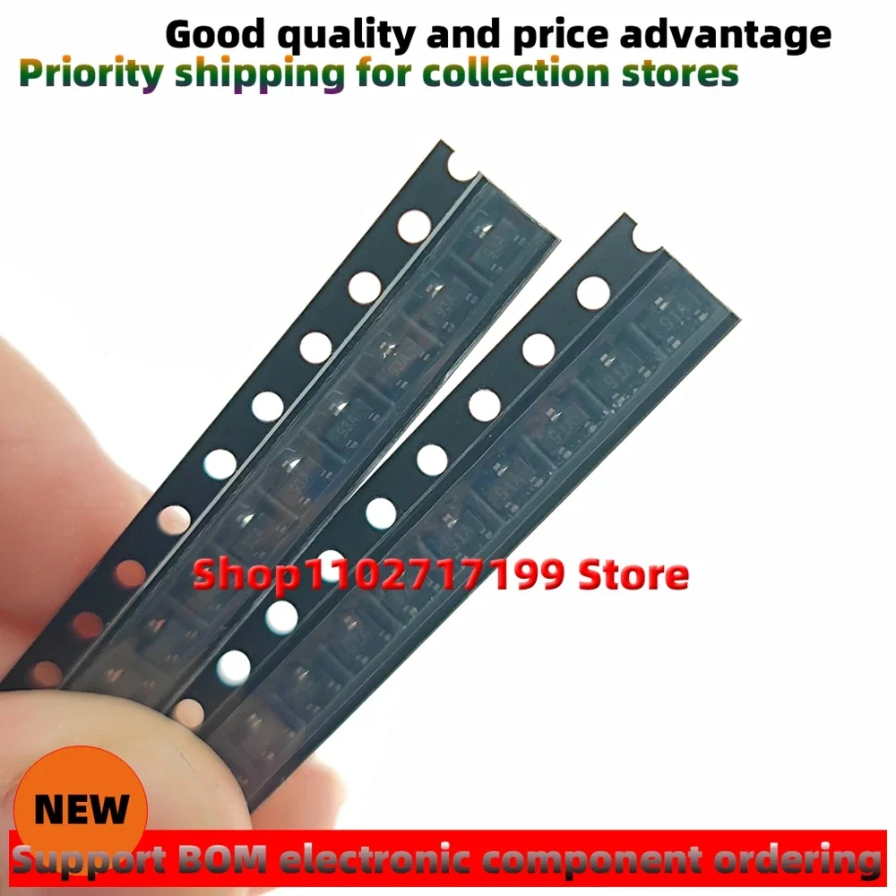 100PCS/LOT FMMT493ATA Silkscreen 93A FMMT591A Code 91A SOT-23 SMT Transistor